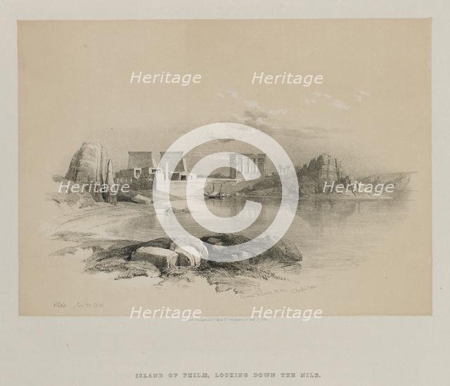 Egypt and Nubia, Volume II: Philae, 1848. Creator: Louis Haghe (British, 1806-1885); F.G.Moon, 20 Threadneedle Street, London.