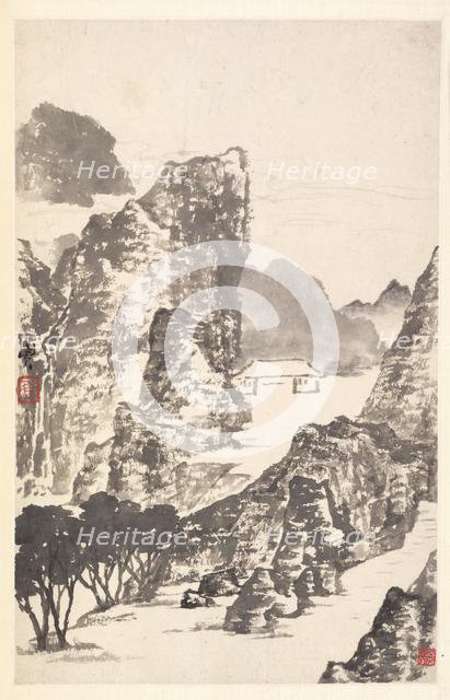 Landscape after Mi Fu, 1788. Creator: Min Zhen (Chinese, 1730-after 1788).