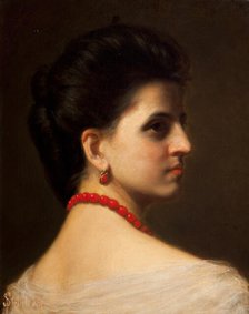 Portrait of Wanda Monné, 1867. Creator: Francisek Streitt.