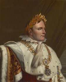 Portrait of Emperor Napoléon I Bonaparte (1769-1821) in his Coronation Robes, Early 19th cen.. Creator: Girodet de Roucy Trioson, Anne Louis (1767-1824).