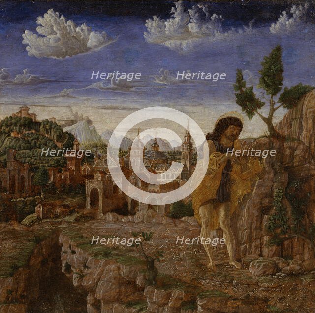 Saint John the Baptist in a Landscape, c1480. Creator: Giovanni Corente.
