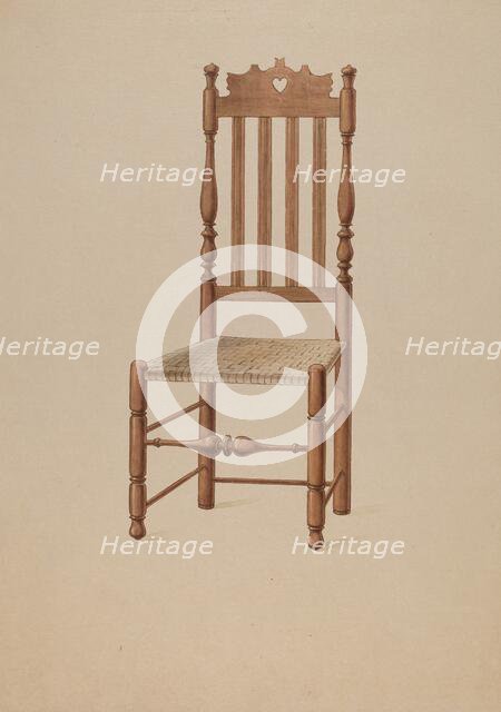 Heart and Crown Chair, c. 1936. Creator: Howard Weld.