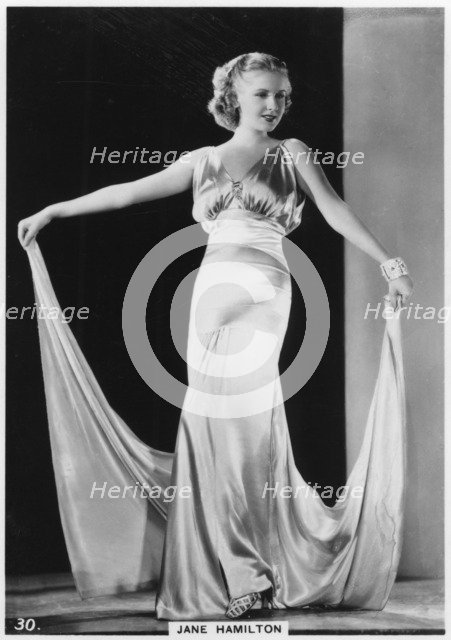 Jane Hamilton, American film actress, c1938. Artist: Unknown