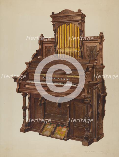 Church Organ, c. 1939. Creator: Amos C. Brinton.
