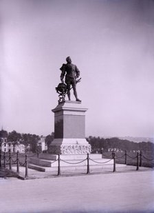 Statue of Francis Drake at Plymouth in Devon, late 19th-early 20th century.  Creator: Unknown.