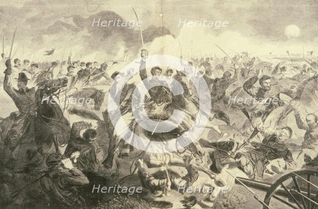 The War for the Union 1862 - A Cavalry Charge, 1862. Creator: Winslow Homer.