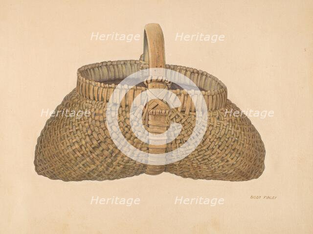 Wicker Basket, c. 1939. Creator: Bisby Finley.