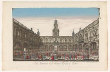 View of the interior of the Royal Exchange in London, 1745-1775. Creator: Unknown.