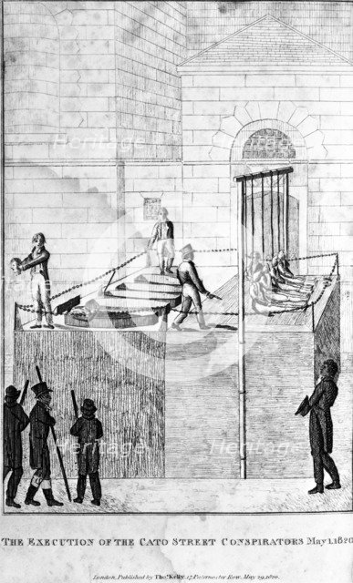 Execution of the Cato Street Conspirators, May 1st 1820. Artist: George Theodore Wilkinson