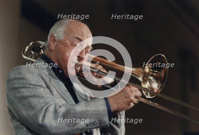 George Chisholm, Edinburgh Jazz Festival, 1986. Creator: Brian Foskett.
