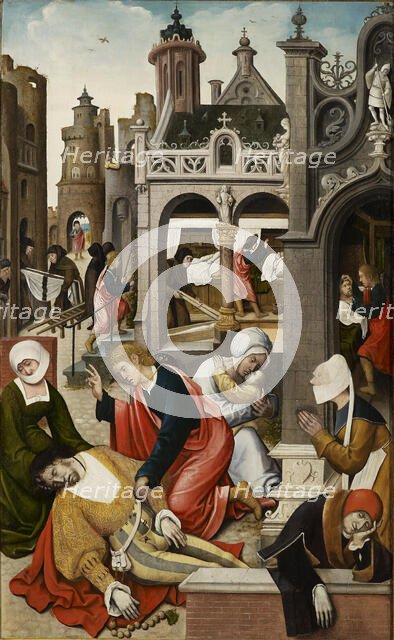 Scene from the life of Saint Roch, 1517. Creator: Orley, Everaert (Everard), van (c. 1490-1527).