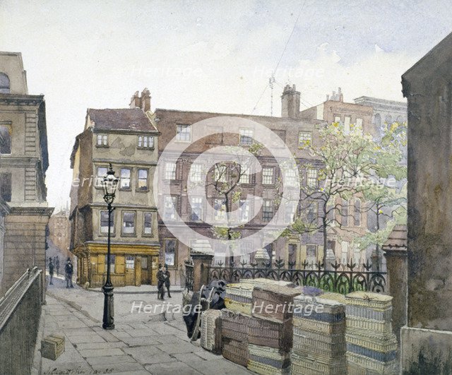 View of buildings in Great St Helen's, City of London, 1888.                   Artist: John Crowther