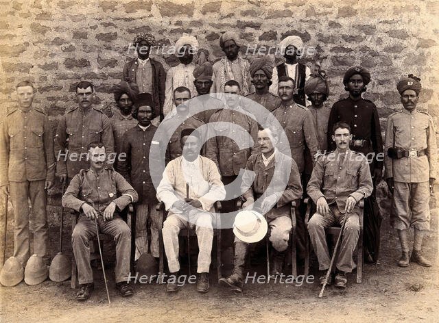 A group of plague staff, part of the Karachi Plague Committee, India, 1897. Creator: Unknown.