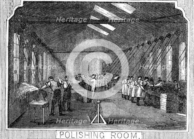 Royal Small Arms Factory, Enfield: Polishing Room, 1861. Creator: William James Palmer.