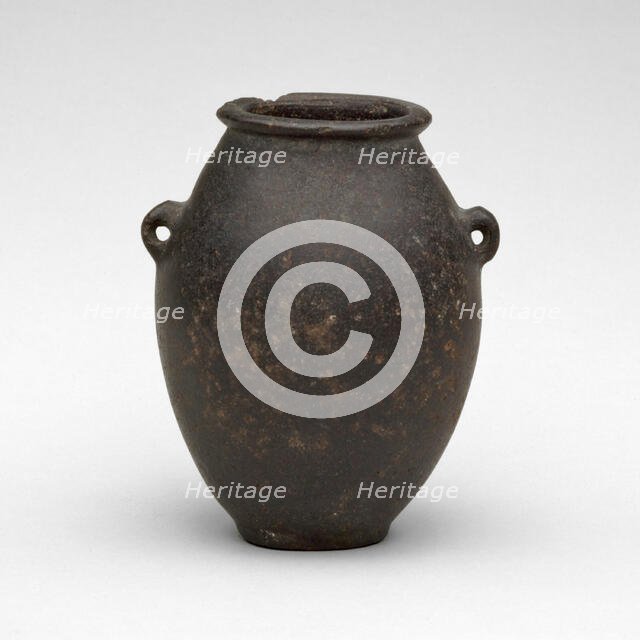 Vessel with Lug Handles, Egypt, Predynastic Period-Old Kingdom (about 4000-2250 BCE). Creator: Unknown.