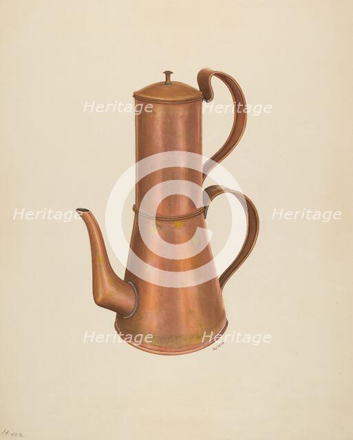 Coffee Pot, c. 1938. Creator: Ray Price.