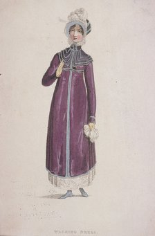 A woman in a walking dress, c1810. Artist: W Read