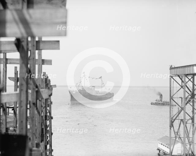 Launching of U.S.S. Texas, 1912. Creator: Harris & Ewing.