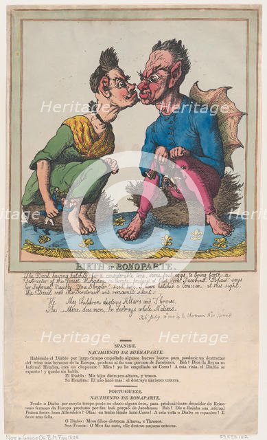 Birth of Bonoparte, February 8, 1808., February 8, 1808. Creator: Thomas Rowlandson.