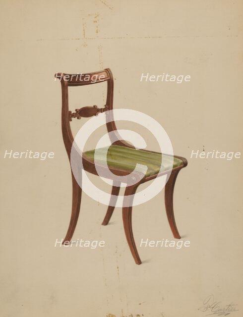 Side Chair, c. 1936. Creator: Ferdinand Cartier.