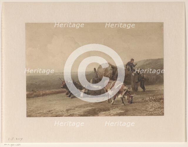 Resting oxen, 1862. Creator: Jan Bedys Tom.