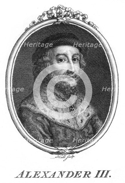 Alexander III, King of Scotland.Artist: Hall