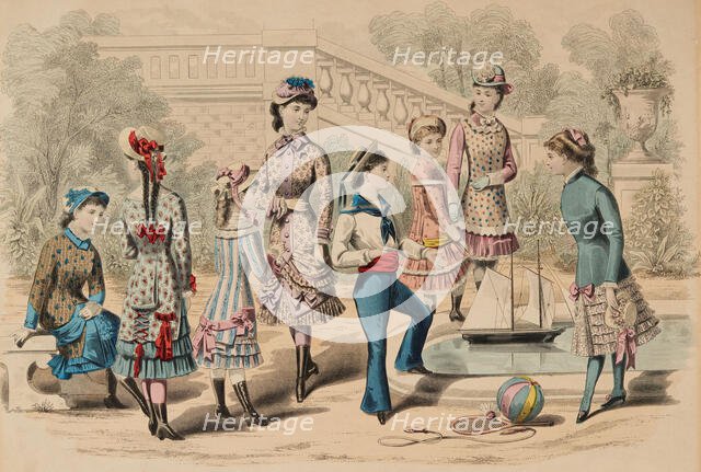 Latest Paris Fashions and Childrens Fancy Costumes, 1880. Creator: Unknown.