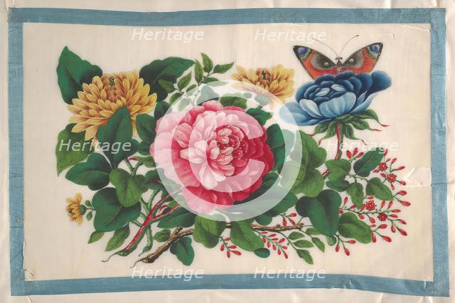 Album Containing Twelve Paintings of Flowers, 19th century. Creator: Unknown.