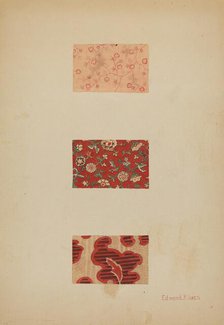 Textile Samples, c. 1938. Creator: Edmond Lorts.