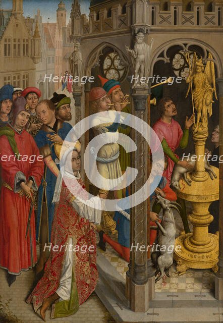 St Augustine Sacrificing to a Manichaean Idol (?). Creator: Unknown.