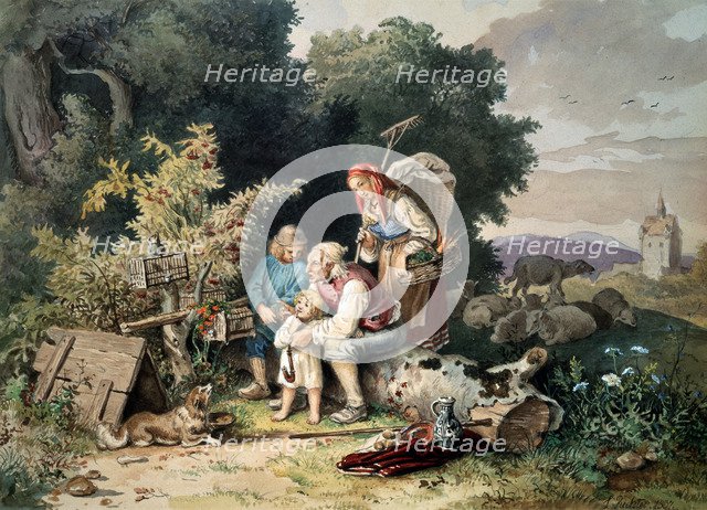 'The Shepherd's Family', 1837.  Artist: Ludwig Richter
