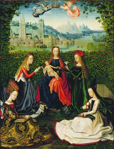 Virgin of the Rose Garden, between 1475 and 1480. Creator: Master of the Legend of St. Lucy.