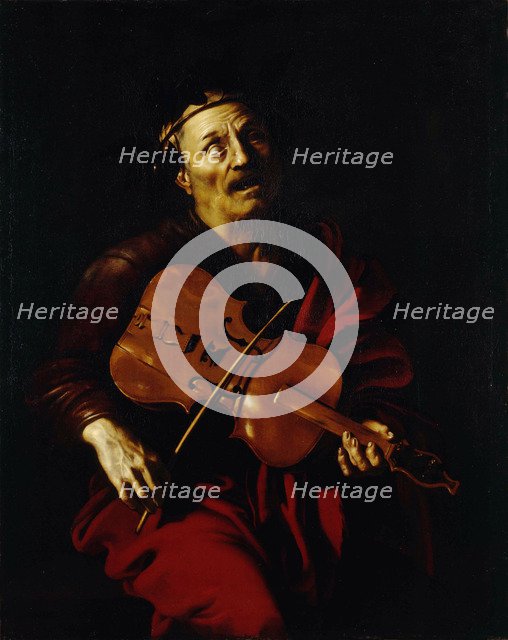 The blind Homer playing the Lira da Braccio, c. 1622.