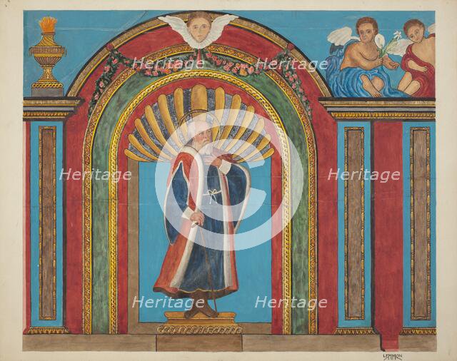 Fragment of Reredos, c. 1940. Creator: Warren W. Lemmon.