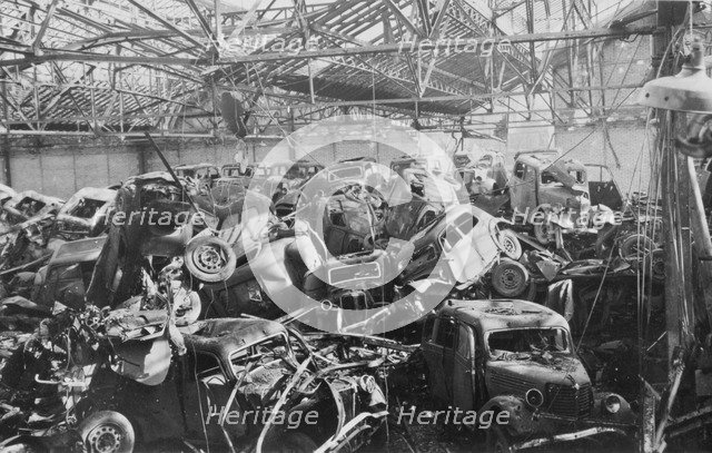 Ruins of the Renault Factory, Boulogne-Billancourt, Paris, c1942. Artist: Unknown