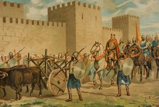 Entrance of the Visigoth king Wamba, (c630-688) to the city of Toledo, 1888.  Creator: Juan Alaminos.