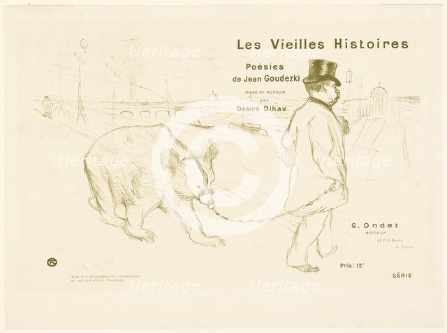 Cover and Frontispiece to Les Vieilles Histoires, 1893. Creator: Henri de Toulouse-Lautrec.