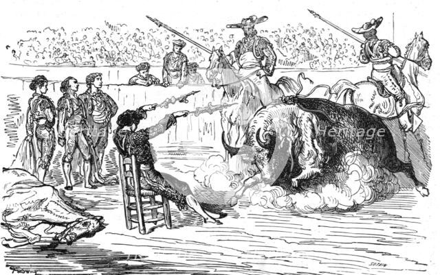 'The Banderillero in the chair; Notes on Spain', 1875. Creator: Unknown.