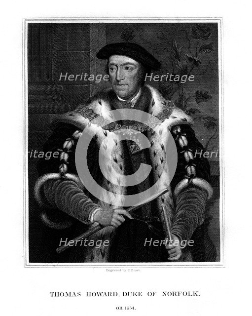 Thomas Howard, 3rd Duke of Norfolk, English politician, (1823).Artist: C Picart