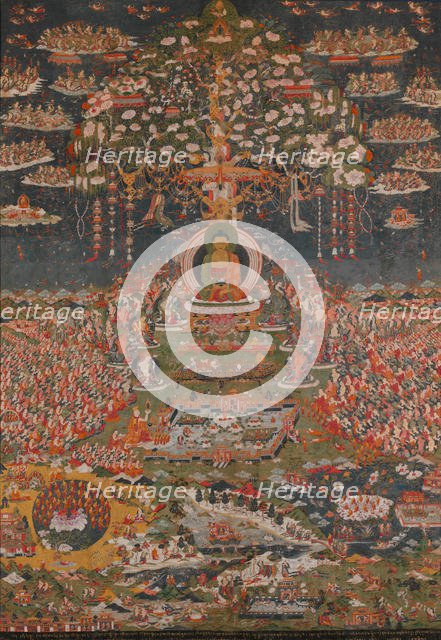 Amitabha, the Buddha of the Western Pure Land (Sukhavati), ca. 1700. Creator: Unknown.