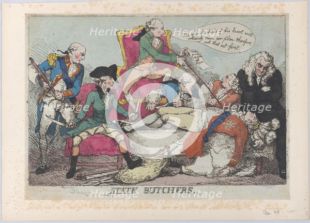 State Butchers, January 28, 1789., January 28, 1789. Creator: Thomas Rowlandson.