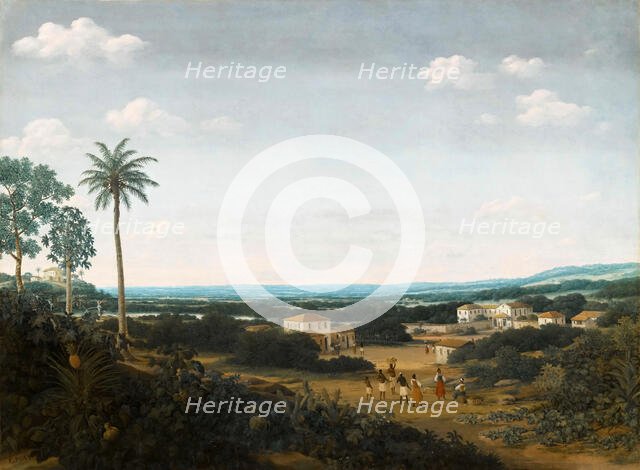 The convent of the Capuchin Fathers. The house of a nobleman, 1650-1655. Creator: Post, Frans Jansz. (1612-1680).