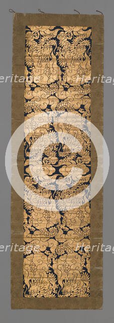 Probably a Temple Hanging (Altered), Japan, late Edo period (1789-1868), 1801/33. Creator: Unknown.