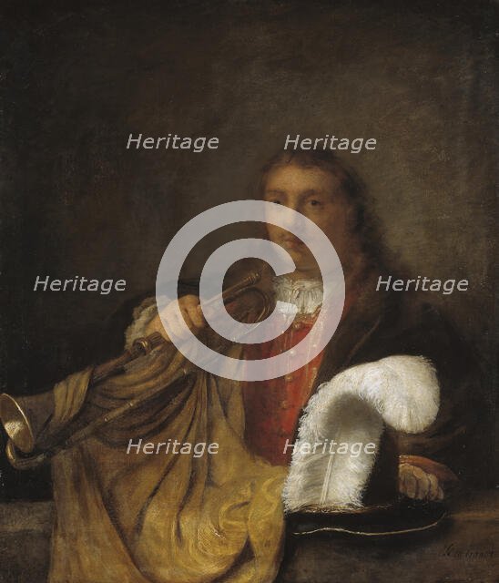 Trumpeter. Creator: Manner of Rembrandt  (1606-1669)    .