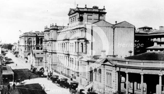 Looking along George Street from the corner of Queen Street, Brisbane, c1898. Creator: Unknown.