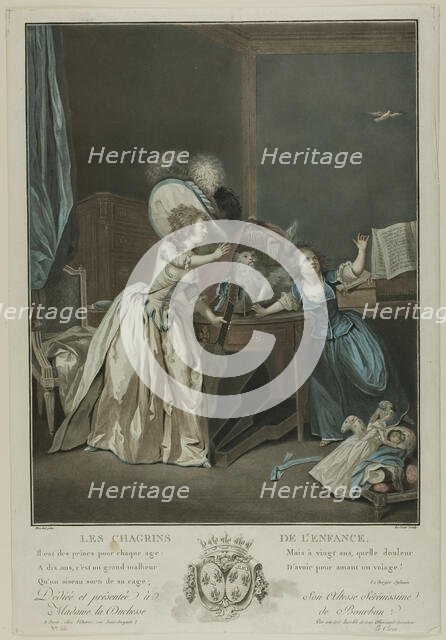 Les Chagrins de l'Enfance, 1789. Creator: Louis Le Coeur.