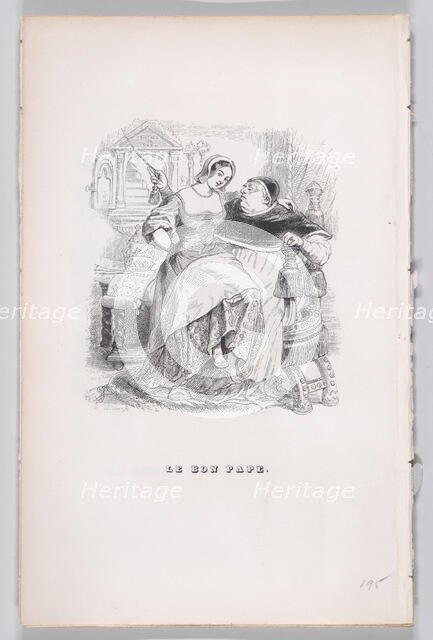 The Good Pope from The Complete Works of Béranger, 1836. Creator: Jean Ignace Isidore Gerard.