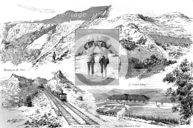 ''Scenes on the Railway from Bombay to Khandalla, Bhor Ghats, India', 1890. Creator: Unknown.