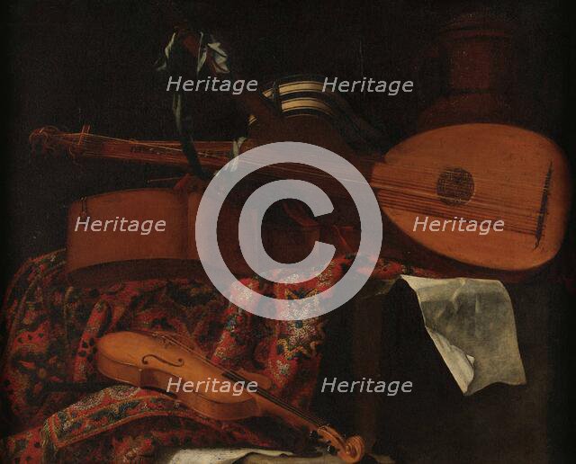 Still Life with Musical Instruments, Mid of 17th century. Creator: Baschenis, Evaristo (1617-1677).