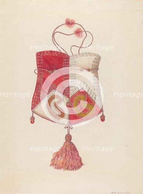 Beaded Bag, 1935/1942. Creator: William Kieckhofel.